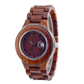 NYS-077 Red Sandal Wood Watch